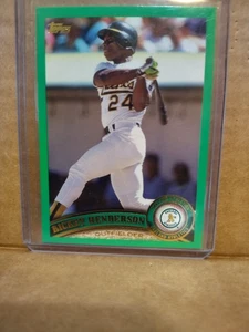 2021 Topps Archives Rickey Henderson Green #057/125 Color Match A's Athletics - Imagen 1 de 3