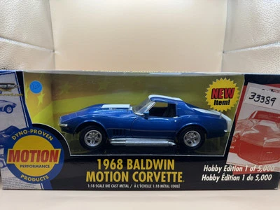 ERTL 1:18 AMERICAN MUSCLE 1968 BLU MET BALDWIN MOTION CORVETTE RARA ED. LIMITATA - Immagine 1 di 4