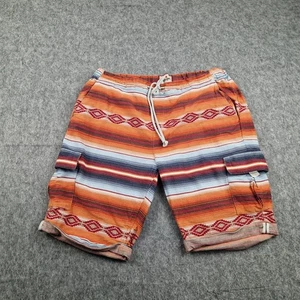 Joe Browns Shorts Herren W38 orange gestreift Najavo Aztec Sweat Lounge Western - Bild 1 von 9