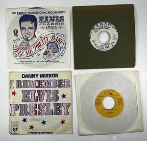 4 Elvis Presley 45 RPM 7" Auction Tell Me Pretty Baby + That's Alright Red Vinyl - Foto 1 di 6