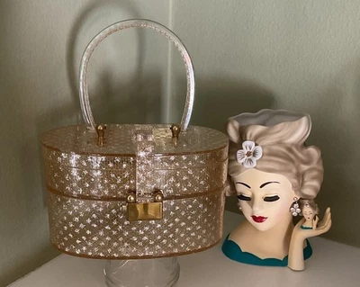 MUSEUM QUALITY Wilardy Originals Lucite STAR DUST Handbag EXCELLENT - Image 1 of 4