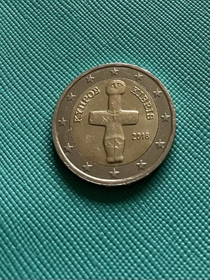 pièce de 2 euros rare 2018 chypre  l idole de  POMOS - Photo 1/4