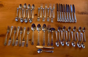 Lenox MARYLAND ENGRAVED Flatware Stainless 57 Piece 8 Place Settings + Serving - Picture 1 of 8