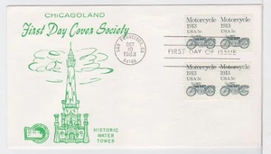 TurtlesTradingPost- Motorcycle Transportation Series 1983 #1899 FDC AFDCS Cachet - Picture 1 of 1