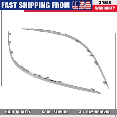 Set of 2 Front Trim Strip For 2007-2009 Mercedes-Benz E320 E350 E550 E63 AMG US - Image 1 of 4