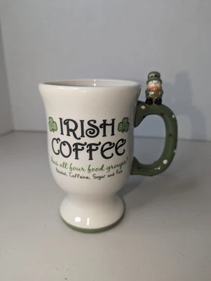 Grasslands Road Irish Coffee Mug w/ Leprechaun Handle & Recipe - Image 1 of 4