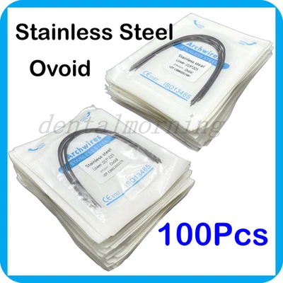 10 paquetes de cables de arco de ortodoncia dental alambre de acero inoxidable cables de forma ovoide Foto 1 de 4