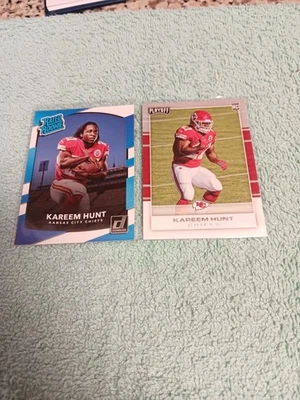 KAREEM HUNT 2017 DONRUSS AND PLAYOFF ROOKIES - Image 1 of 3