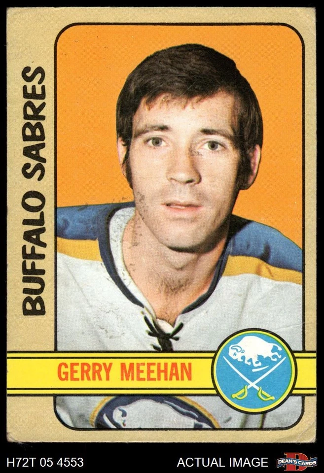 1972 Topps #16 Gerry Meehan Sabres 2 - GOOD - Image 1 of 1