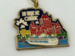 La Ville De Quebec Keychain PCF Heavy Enamel Colorful Key Ring Souvenir Fob - Picture 1 of 8