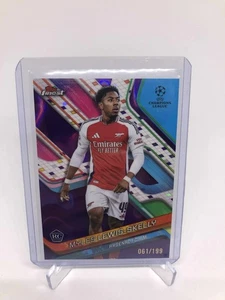 2024-25 Topps Finest UEFA UCC Myles Lewis-Skelly viola rifrattore ondulato /199 - Foto 1 di 2