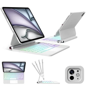 Magic Keyboard Custodia per iPad Air 13 (M3 2025/M2 2024) - Tastiera Retroilluminata per... - Foto 1 di 6