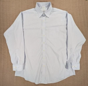 NWOT Brooks Brothers Blue Oxford Button Down Regent Fit Size XL 17 1/2 MSRP $140 - Picture 1 of 10
