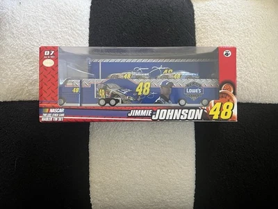 Jimmie Johnson #48 2007 Winner’s Circle Hauler Tin Set w/ 2 1:64 Diecast Cars - Image 1 of 3