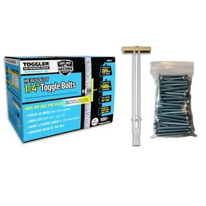100 TOGGLER 1/4" Snaptoggle 24014 with Screws Snap Toggle Heavy Duty Drywall ... - Picture 1 of 7