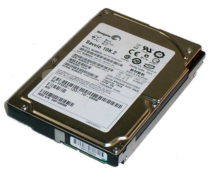 Dell PowerEdge 73Gb 2.5" SAS 10k hot plug hard drive TK238 0TK238 ST973402SS - Image 1 of 1