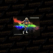 2022-23 Obsidian Justin Herbert Black Color Blast SSP CBB-JHE