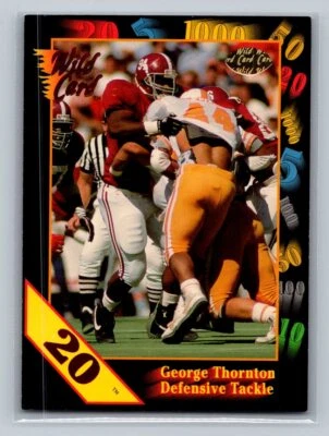1991 Wild Card Draft George Thornton RC#136  Alabama Crimson Tide MFBC #11 - Image 1 of 2
