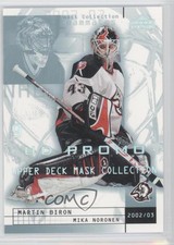 2002-03 Upper Deck Mask Collection UD Promo Mika Noronen Martin Biron #11