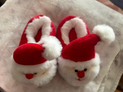 Zapatillas de Navidad para bebé pequeño Santa talla 4-5 litros Foto 1 de 3
