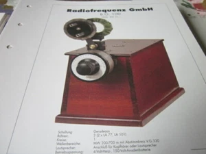 Radio Archiv Schaltplan 1996 Radiofrequenz GmbH B.G. 100, 1926 - Bild 1 von 2