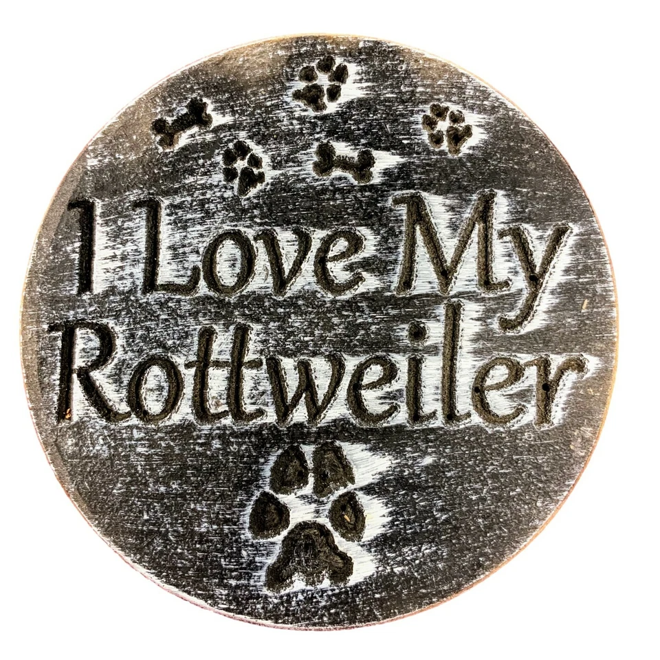 Plastic Plaque Rottweiler Dog Mold Garden Ornament Stepping Stone