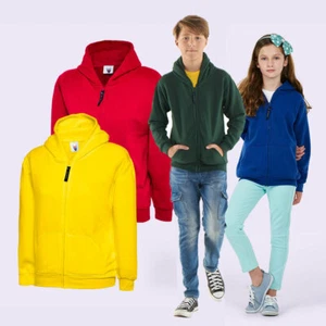 Felpa con cappuccio e zip intera bambino di Uneek UC506 unisex 10 colori - Foto 1 di 11