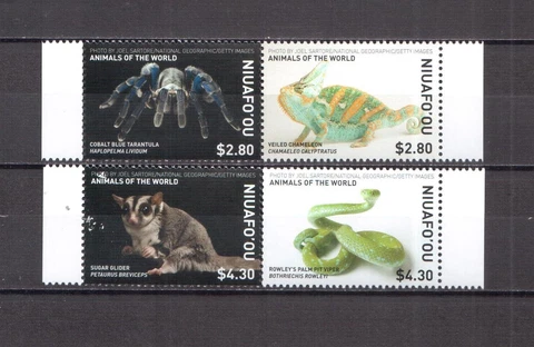 Niuafo'ou 2019 iguana snakes spiders tarantula glider 4v MNH Cover