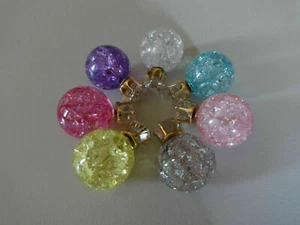 Crystal Gold Shamballa Ball Ear Pearl Plug XXL Earring Luxury Jewelry Glitter - Picture 1 of 26