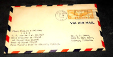 First Pick Up Delivery Chicago Century Progress Worlds Fair to Airport 1934 FDC
