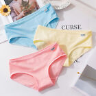 Cute Candy Color Sexy Mid-Waist Breathable Japanese Student Underwear For Women