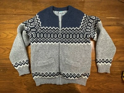 Chaqueta Suéter Gris Cremallera Completa 100% Lana Norsewear De Colección Nueva Zelanda Gran Defecto Foto 1 de 4