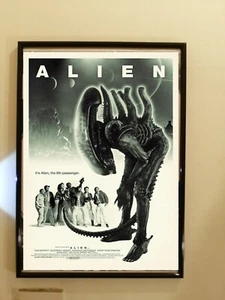 VINTAGE "Alien" Yaphet Kotto A3 Framed Film Theatrical Poster 1979 - Picture 1 of 3
