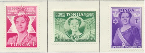 Tonga Stamps Scott #91 To 93, Mint Hinged Cover