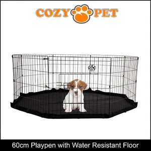 Playpen 60cm with Floor Cozy Pet Dog Rabbit Puppy Play Pen Cage Run crate PP01 - Picture 1 of 12