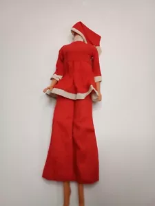 Vintage Handmade Santa Suit Barbie Silkstone Poppy Parker Fashion Doll Free Ship - Picture 1 of 8