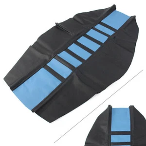 Cubierta de asiento suave con agarre de goma acanalada profesional para HONDA YAMAHA SUZUKI azul 140/115 mm - Imagen 1 de 5