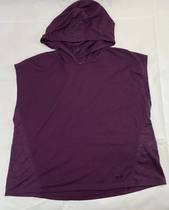 Under Armour Loose Women’s Purple Hooded Sleeveless Tee Shirt Top Size Medium - Picture 1 of 6