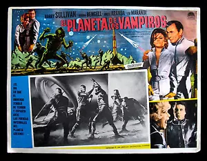 El PLANETA De Los VAMPIROS - seltene italienische Lobbykarte - 1965 Spaghetti Horrorfilm - Bild 1 von 1