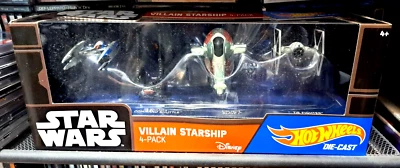 Hot Wheels Star Wars Villain Starship Die Cast paquete de 4 vehículos conjunto esclavo-1 Foto 1 de 2
