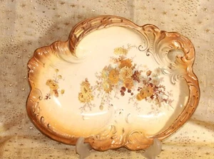 LARGE ANTIQUE CERAMIC BAVARIAN GERMAN EURO ROCOCO SERVING or FRUIT DISH - Bild 1 von 19
