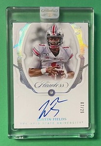 2021 PANINI FLAWLESS COLLEGIATE JUSTIN FIELDS AUTO DIAMOND 7/25 ROOKIE RC BEARS