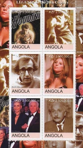 HOUDINI Spielberg woody allen barbara streisand einstein 2000 mnh hoja de sello - Imagen 1 de 1