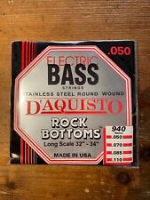 D'AQUISTO Bass Strings Stainless Steel Round Wound Long Scale 50-110 Made in USA for sale
