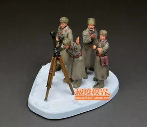 1/72 Soviet Red Army Headquarters Winter Uniforms 4PCS Soldiers Painted Model - Picture 1 of 3