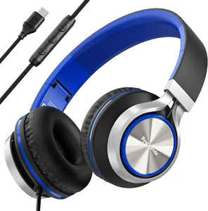 USB C Headphones with Mic and Volume Control, over Ear Stereo Headsets - Picture 1 of 12