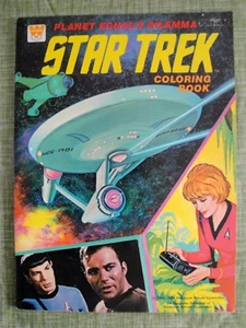 LIBRO PARA COLOREAR STAR TREK: EL DILEMA DEL PLANETA ECNAL. Casi como nuevo 1978 raro - Imagen 1 de 4
