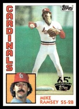 2016 Topps 65th Anniversary Buybacks Black Foil Mike Ramsey 1984 Topps Cardinals