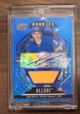 2022-23 Upper Deck Allure Blue Line Auto Jersey Jack Quinn 58/75