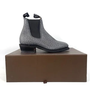 RM Williams Lady Yearling Boots Womens AU/US 7 EU 37 UK 4.5 Grey Fake Print New - Picture 1 of 10